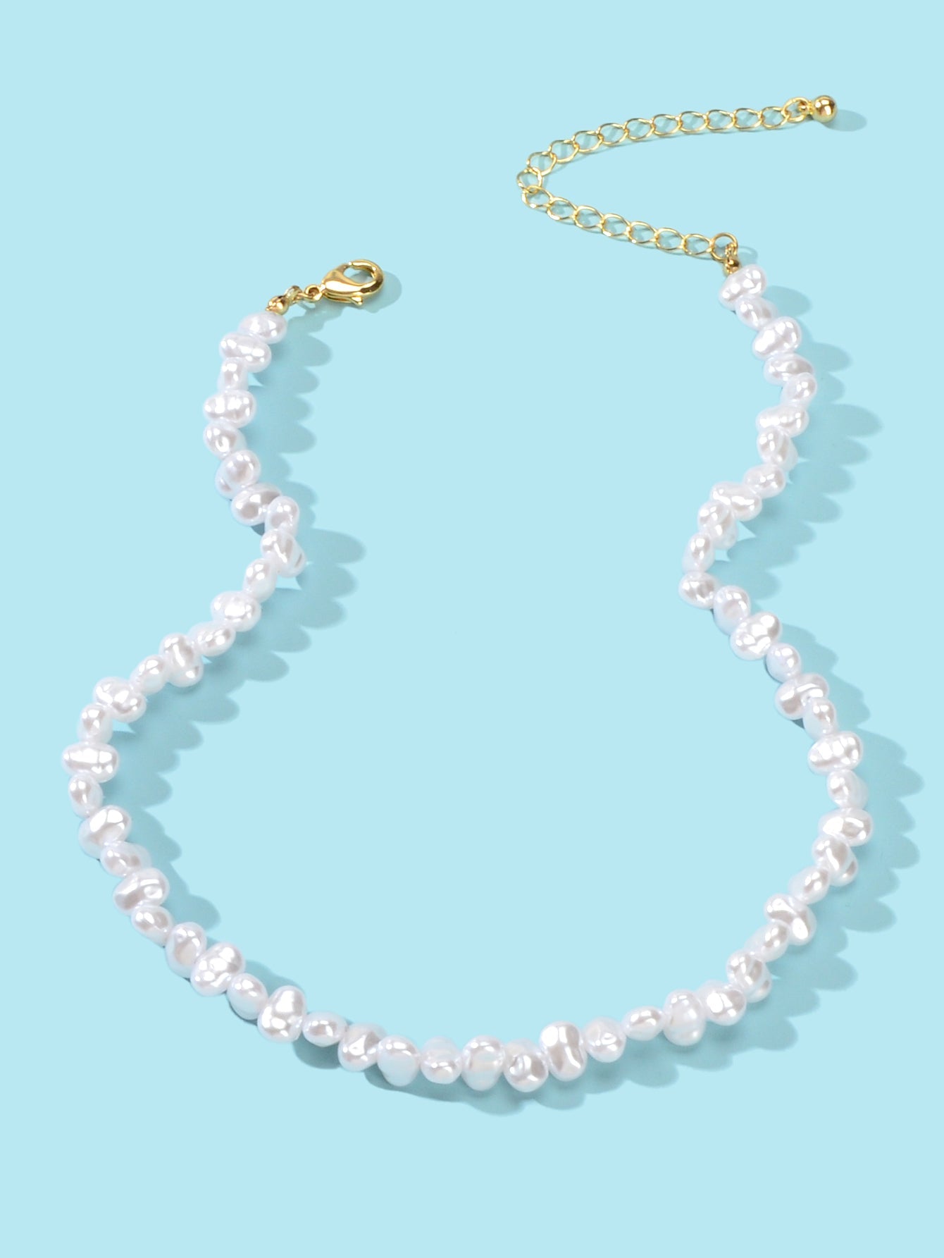 Artificial Irregular Short Pearl Necklace