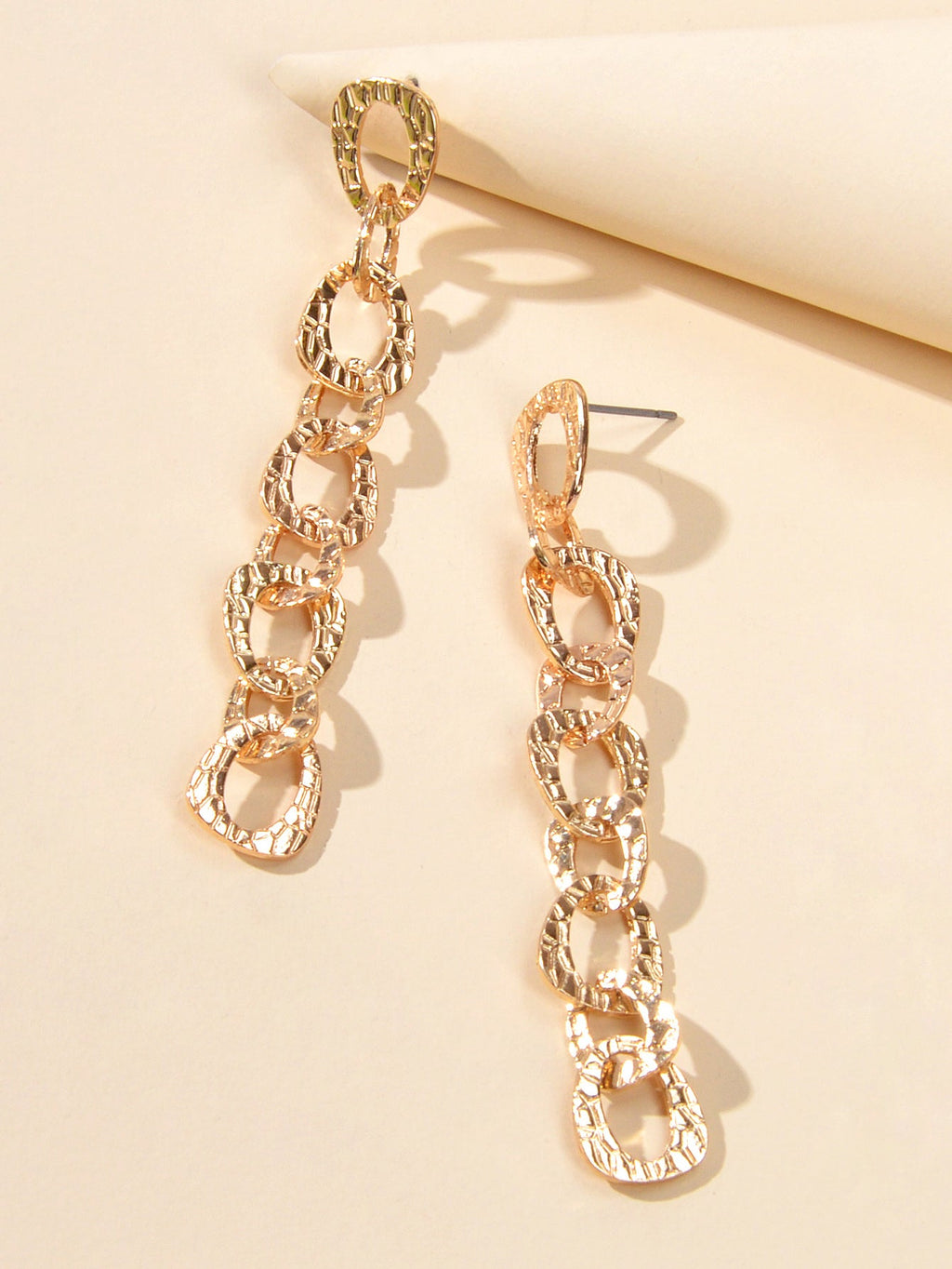 Gold Circle Long Knot Dangle Classics Earrings