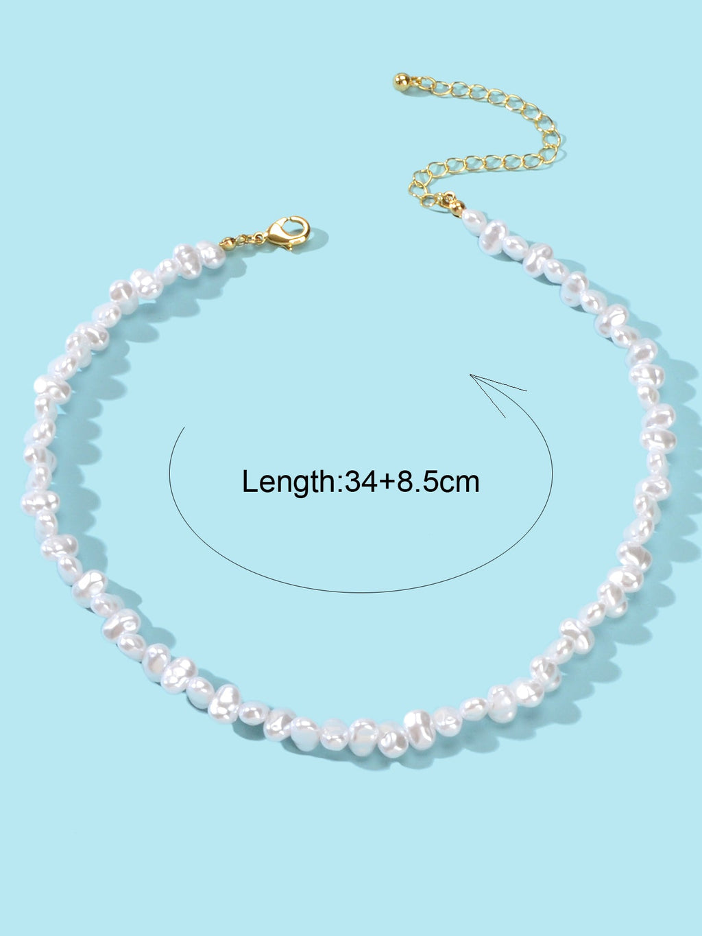 Artificial Irregular Short Pearl Necklace