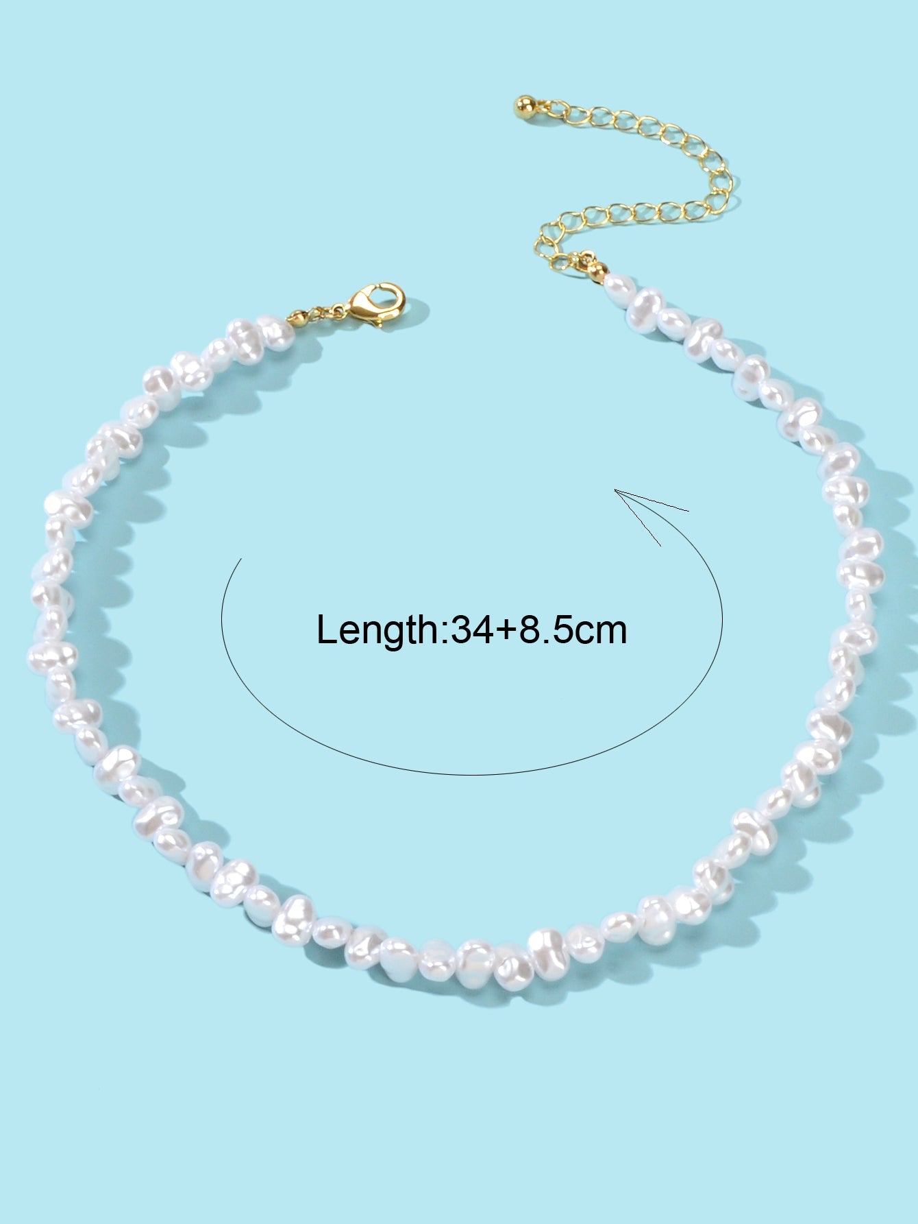 Artificial Irregular Short Pearl Necklace