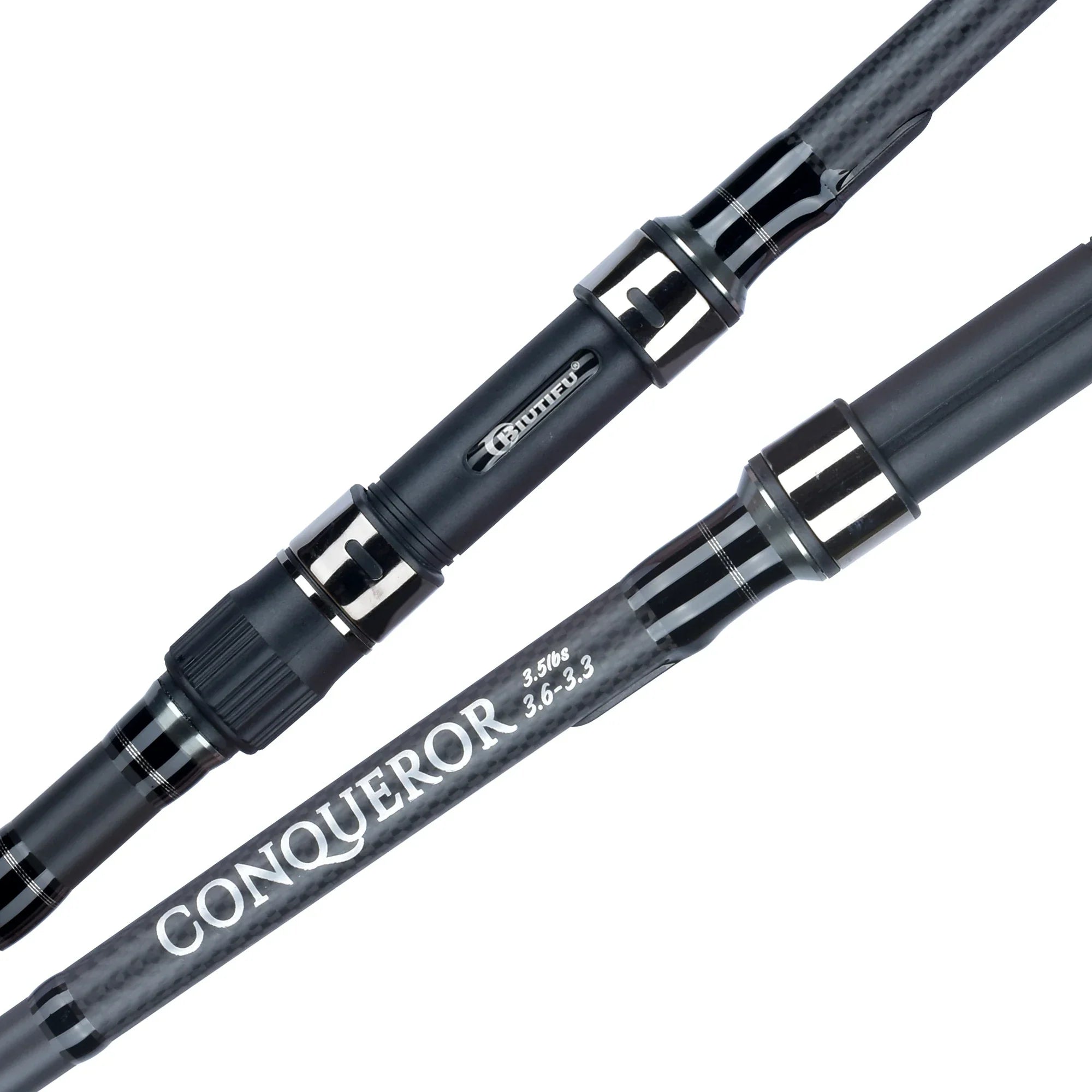 2-Tips 4.2m Carbon Fiber Carp Fishing Rod Grey