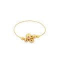 Wrist Cuff Bangle With Gold/Pearls Ball Beads